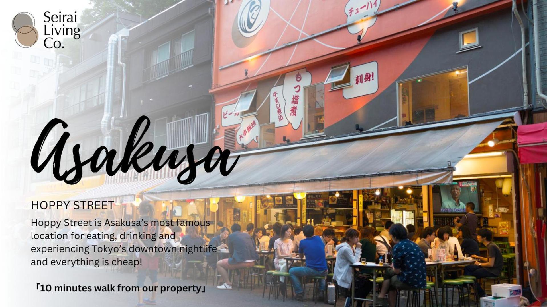 טוקיו Seirai Asakusa Vacation Rental - 3 Minutes From Station מראה חיצוני תמונה